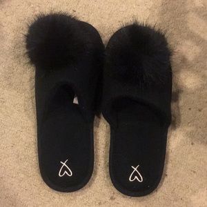 Victoria’s Secret Black Slippers NWOT